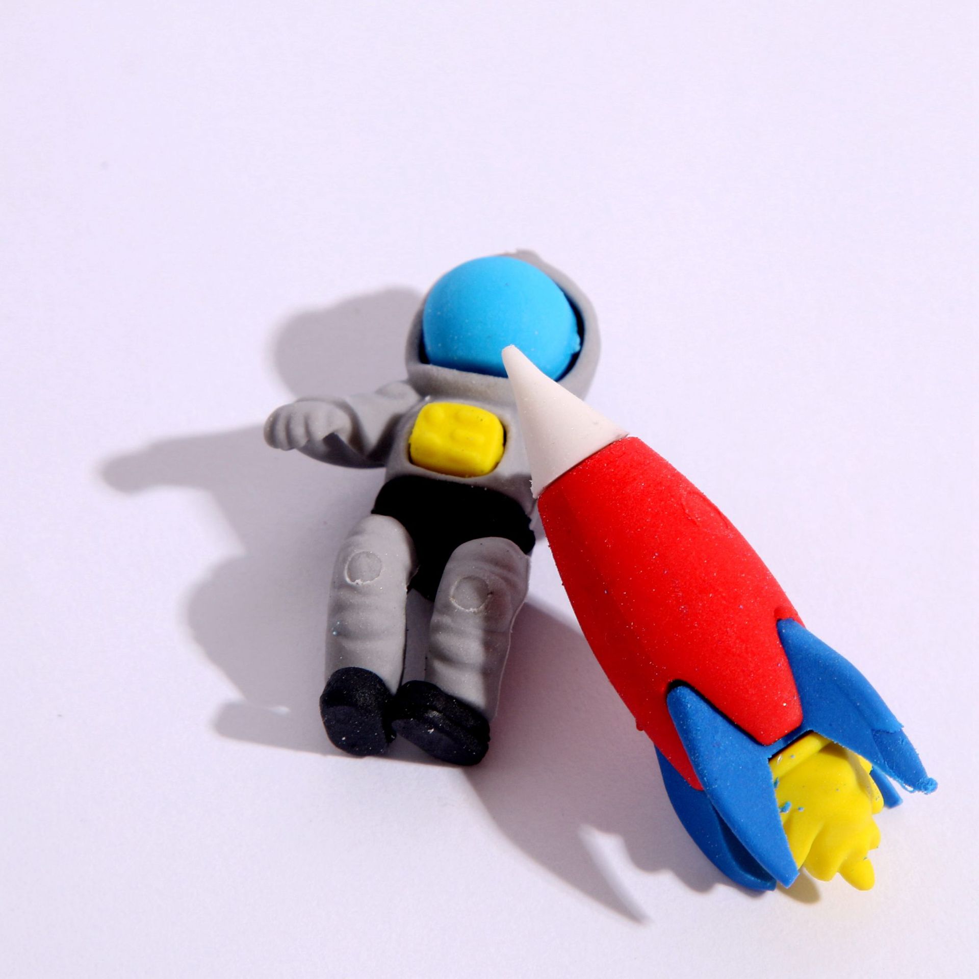 Creative Alien UFO Eraser Cartoon Space Rocket Student Eraser Set