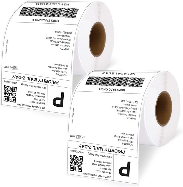 Factory Customized White Durable 120g 4x6 Thermal Label White Label Thermal Logistics Labels Roll