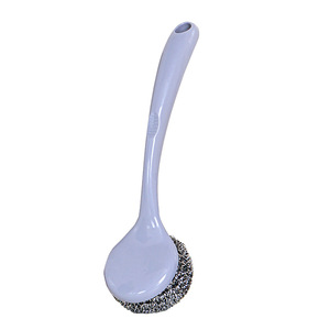Long <b>Handle</b> Steel Wool Cleaning <b>Brush</b> For Pots Pans Bowls Kitchen <b>Scrubbing</b> - Product Image 3