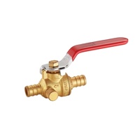 Válvula de bola de drenaje de latón sin plomo para PEX F1807 | Válvula de ajuste PEX de cuerpo de dos piezas forjado de 1/2 "-1" al por mayor