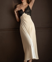 Vêtements de nuit sexy pour femmes, chemises de nuit en satin, robe de nuit en dentelle sexy, lingerie, robe de nuit pour femmes, robe de soirée