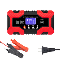 Cargador de Batería Portátil para Auto y Moto de 12V6A, 4 Modos, Reparación por Pulsos AGM GEL, Detección Automática en 30 Segundos, Cambio de Modo Automático con Pantalla LCD