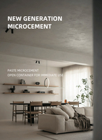 Kit de revêtement mural et de sol en microciment imperméable à appliquer au pinceau, pour les surfaces intérieures des murs, des sols et des plafonds