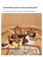 Tente yourte Bell à double couche en toile Oxford, quatre saisons, pour camping en plein air, pique-nique, 300x200cm, imperméable >3000mm, résistante à la pluie