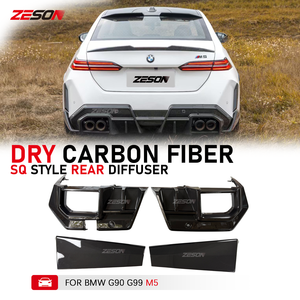 Diffuseur arrière en fibre de carbone sèche style SQ pour BMW M5 G90 G99 Berline Competition XDrive 2025+ - Product Image 1