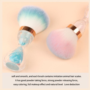 Pinceau à poudre pour ongles Bling Hourglass, pinceau de nettoyage doux de luxe, pinceau de maquillage personnalisé avec boîte, pinceau à ongles pour salon de manucure - Product Image 2