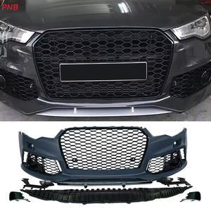 Kit carrosserie de remplacement pour pare-chocs avant <span class=keywords><strong>Audi</strong></span> <span class=keywords><strong>A6</strong></span> S6 C7 2012-2015, style RS6, avec calandre, pour mise à niveau et lifting - Product Image 1