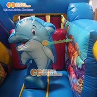 Parc de jeux gonflable commercial pour enfants avec toboggan et trampoline, grande structure gonflable pour parcs d'attractions et locations de fêtes