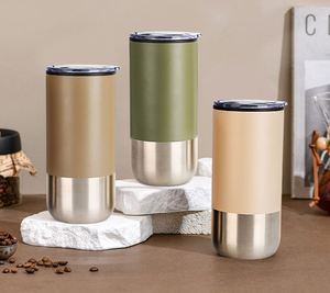 Double-walled Stainless Steel <b>Thermos</b> with a clear Plastic Lid and a Stainless Steel and Silicone Straw - Product Image 2