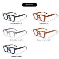 Lunettes de protection anti-lumière bleue unisexe Sunray, monture carrée épaisse, style vintage européen, pour hommes et femmes
