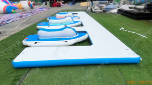 Plateforme flottante gonflable pour vélo aquatique, quai modulaire en PVC Drop Stitch pour sports nautiques, idéal pour la location en station balnéaire ou à usage commercial - Product Image 3