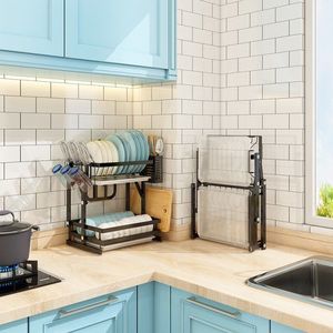 Escurridor de <span class=keywords><strong>vajilla</strong></span>, Producto Popular, <span class=keywords><strong>estante</strong></span> de almacenamiento <span class=keywords><strong>para</strong></span> platos de cocina - Product Image 3