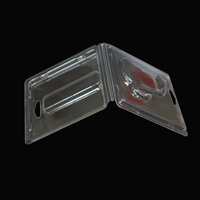 Emballage blister tri-pliant personnalisé en PET/PP transparent avec logo sur mesure, matériaux recyclés, ajustement sécurisé et trou de suspension pour l'affichage de marchandises de concert