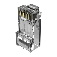 Prix usine RJ45 CAT6 prise en cristal matériel PC haute vitesse 8P8C connecteur de câble réseau à une rangée pour PC trou traversant