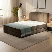 Matelas compressé 100% éponge, tissu rembourré, haute densité 45D, écologique, réglable, doux, taille King, chambre à coucher moderne