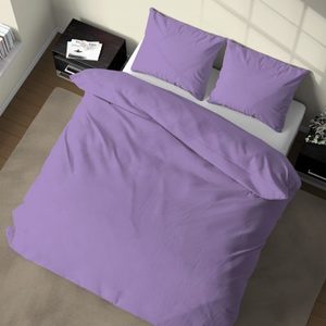 Ensemble de housse de couette 100% coton lilas, taille Queen française 240x220cm - Product Image 3