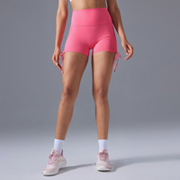 Pantalon court de yoga taille haute sexy pour femmes Short de sport d'été serré avec cordon de serrage Taille élastique Biker Fitness Short de cyclisme Push-Up