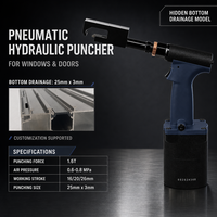 Pistolet de poinçonnage pneumatique pour profilés de fenêtres et de portes en aluminium, perforateur de trous de drainage, fournisseur en gros de machines pour la fabrication de fenêtres et de portes