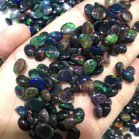 Opale de feu arc-en-ciel en cristal naturel, cabochon ovale de style traditionnel luxueux, pierre précieuse pour la création de bijoux DIY