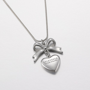 Venta al por mayor moda arco amor corazón serpiente hueso cadena Ins pequeño y versátil Simple colgante collar joyería de las mujeres - Product Image 2