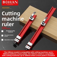 Bohan Carpentry Guide de coupe réglable, outil de positionnement pour base de clôture, réglage de la distance des bords, pour le perçage et le travail du bois