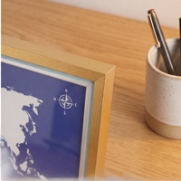 Cadre photo de bureau moderne en or, sur mesure, avec support, pour la décoration de la maison ou du bureau.