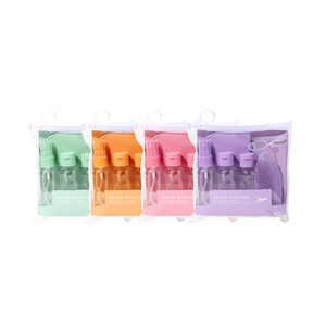 Ensemble de flacons cosmétiques de voyage LMLTOP 50ml, organiseur de maquillage portable en plastique avec miroir et peigne SY763 - Product Image 3