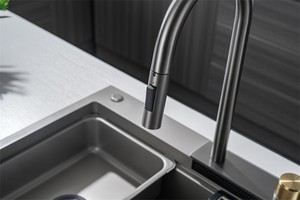 Fregadero de cocina de acero inoxidable de un solo tazón, fregadero grande de un solo tazón para empotrar, lavabo para lavar platos y verduras - Product Image 3