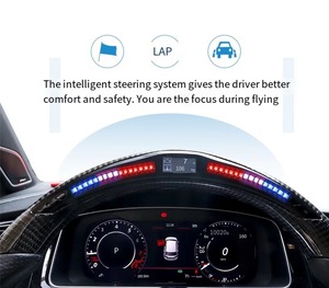 Volant LED en fibre de carbone véritable et Alcantara, modifié et préféré, pour A5 B8 A7 Q3 S8 A3 8P R8 TT S3 A6 C7 RS3 A4 B8 - Product Image 3
