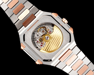 Montre de luxe pour homme, conçue sur mesure, avec affichage du calendrier, cadran en cristal de saphir bleu et bracelet en acier inoxydable - Product Image 6