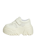 Mules sneakers à plateforme épaisse pour femme, en maille respirante, à semelle épaisse, à enfiler, noires/blanches, décontractées, style urbain