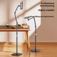 Support de sol flexible pour téléphone portable en aluminium et acier au carbone, réglable en hauteur, pour enregistrement vidéo et diffusion en direct à 360 degrés
