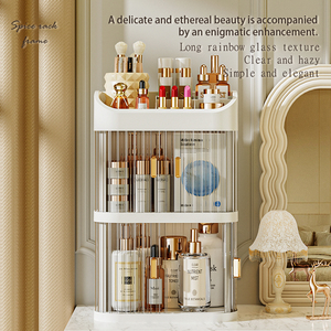 Armoire <span class=keywords><strong>de</strong></span> <span class=keywords><strong>rangement</strong></span> <span class=keywords><strong>de</strong></span> bureau haut <span class=keywords><strong>de</strong></span> gamme anti-poussière grande capacité, boîte <span class=keywords><strong>de</strong></span> <span class=keywords><strong>rangement</strong></span> cosmétique moderne pour <span class=keywords><strong>produits</strong></span> <span class=keywords><strong>de</strong></span> soin <span class=keywords><strong>de</strong></span> la peau et masques faciaux - Product Image 4