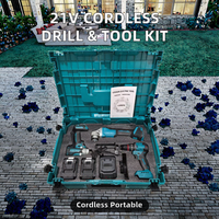 Kit de perceuses électriques 21V, meuleuse d'angle sans fil portable 21V, clé à chocs, perceuse, ensemble d'outils électriques au lithium