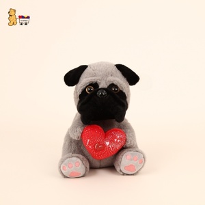 Tùy chỉnh đáng yêu pug dog đồ chơi sang trọng sinh nhật căng thẳng cứu trợ với PP bông vải nylon flannel Vật liệu chân thành tình yêu chủ - Product Image 5