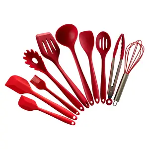 OEM/ODM silicone Kitchenware 10 Pieces In 1 Set Silicone Kitchen Accessories Cooking Tools silicone kitchen utensils