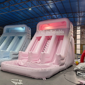 Thương Mại Ngoài Trời Lớn Màu Hồng Bouncer Trẻ Em <span class=keywords><strong>Inflatable</strong></span> Trượt Nước Với Hồ Bơi Thư Bị Trả Lại Nhà Trượt Bơm Hơi Cho Đảng Cho Thuê - Product Image 3