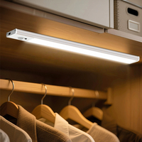 Tira de Luz Inteligente con Sensor de Movimiento, Ultrafina, Recargable por USB, Funciona con Batería, para Iluminación de Armarios, Escaleras y Cajones