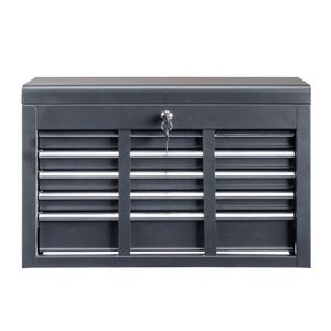 Black Iron <b>Tool</b> Storage <b>Box</b> 485X410X300mm With Keyed <b>Lock</b> - Product Image 2