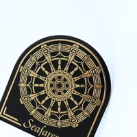 Autocollant transparent holographique en aluminium résistant à l'huile pour soins de la peau et parfums, plaque signalétique métallique 3D personnalisée