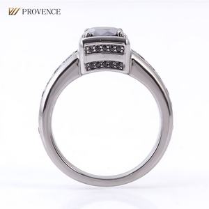 Franquicia de Joyería de Moissanita Personalizada, Anillo de Oro Sólido de 18K, 14K, 10K, Anillo de Moissanita con Corte Redondo, Anillo de Bodas para Hombre - Product Image 3