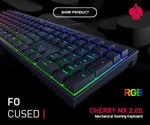 Clavier de jeu filaire Cherry 2.0s avec éclairage RVB et différentes options de commutation : Noir, Bleu, Marron Cherry MX 2.0s filaire - Product Image 6