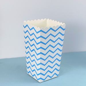 Boîte d'emballage de pop-corn alimentaire jetable pour poulet, matériel en carton expédiable, impression évanescente, série Popcorn Wave - Product Image 4