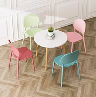 Chaises de maquillage empilables en polypropylène de qualité supérieure, style nordique, pour usage commercial, chaises en PP, chaises de salle à manger en plastique pour restaurant