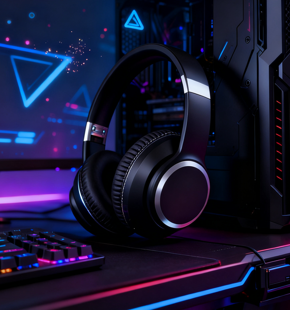 Stereo Wireless for 5.4 Gaming Headphones JL Over-Ear Design 15-20 Hours Battery Life Low Latency Mobile Phone Travel