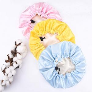 Syh30 Logo personnalisé enfants Bonnet en soie pour enfants endormis bonnet de sommeil en soie pour enfants enveloppement de cheveux en soie pour cheveux bouclés - Product Image 2