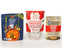 Sachet Doypack en aluminium résistant aux hautes températures, stérilisable sous vide, personnalisable avec logo