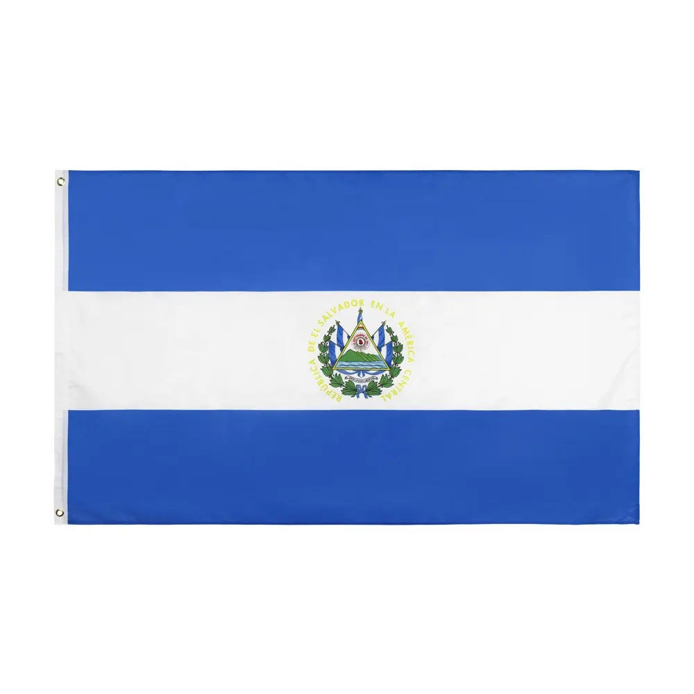 1 pc disponible listo para nave 3x5 Ft x 90x150cm SV SLV El Salvador bandera