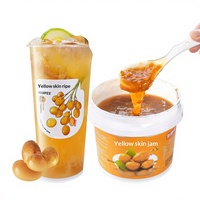 Sugar Makers Yellow Skin Jam Old Salt Lemon Tea Pulp Sweet Sour Concentrated Milk Tea Shop Commercial Raw Material Liquid 1.2kg