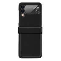 Étui de protection pour téléphone portable en cuir PU personnalisable, antichoc, pour Samsung Galaxy Z Flip 3 Flip 4, pour téléphone pliable